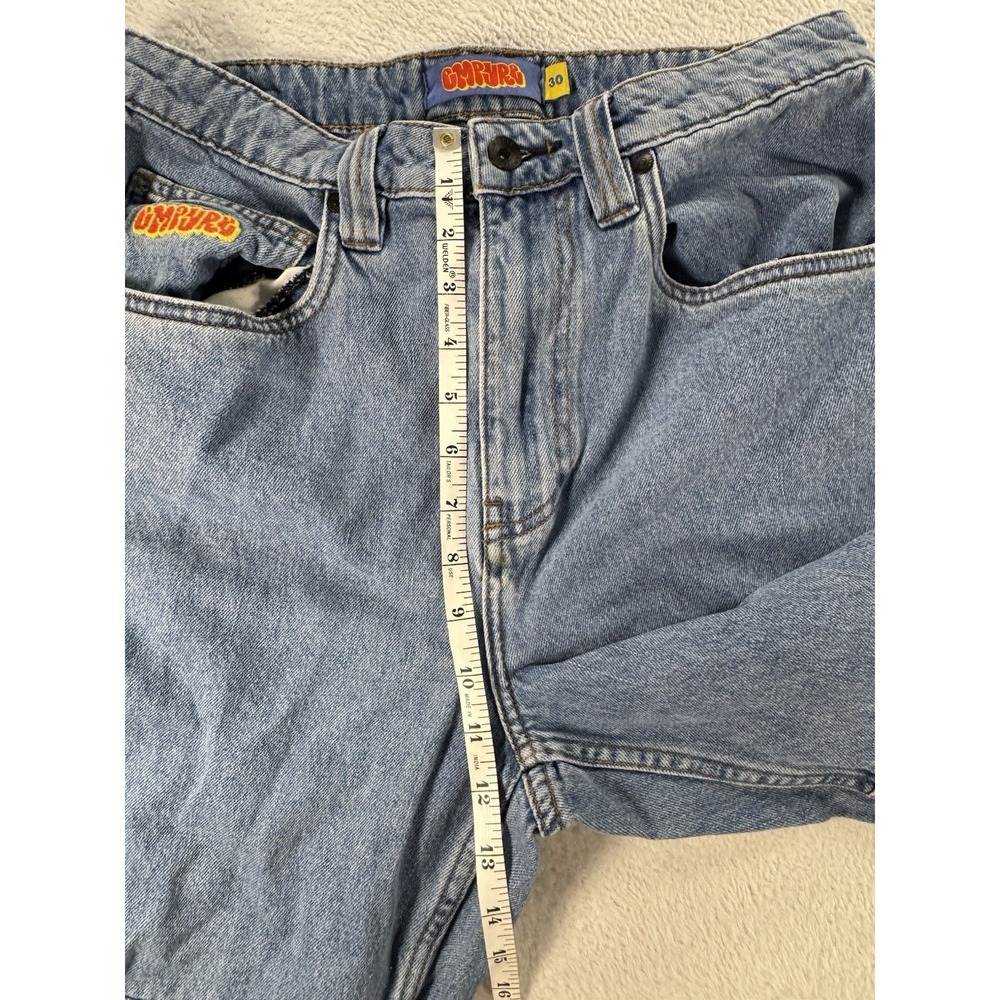 Empyre Relax Jeans Mens 30x29 Y2K Wide Leg Carpenter Skater Denim Blue - Picture 8 of 9